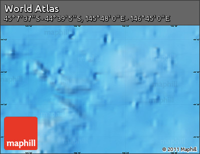 Physical Map of the Area around 44° 53' 21" S, 146° 16' 30" E