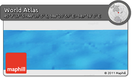 Physical Panoramic Map of the Area around 44° 53' 21" S, 148° 49' 29" E