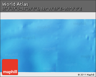 Physical 3D Map of the Area around 44° 53' 21" S, 149° 40' 30" E