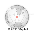 Outline Map of the Area around 44° 53' 21" S, 14° 31' 30" E, rectangular outline