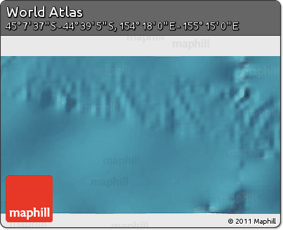 Satellite 3D Map of the Area around 44° 53' 21" S, 154° 46' 30" E