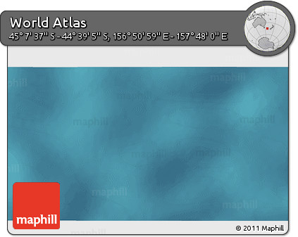 Satellite 3D Map of the Area around 44° 53' 21" S, 157° 19' 29" E