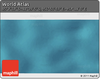 Satellite 3D Map of the Area around 44° 53' 21" S, 157° 19' 29" E