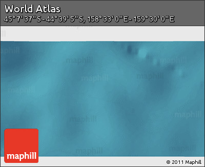 Satellite 3D Map of the Area around 44° 53' 21" S, 159° 1' 30" E