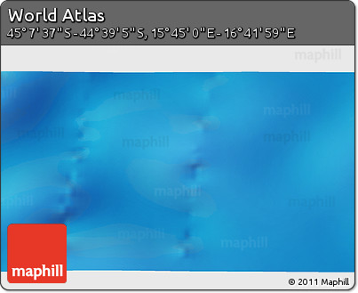 Physical 3D Map of the Area around 44° 53' 21" S, 16° 13' 30" E