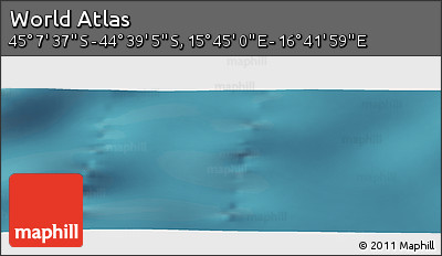 Satellite Panoramic Map of the Area around 44° 53' 21" S, 16° 13' 30" E