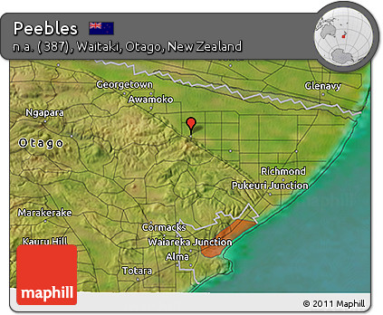 Satellite 3D Map of Peebles
