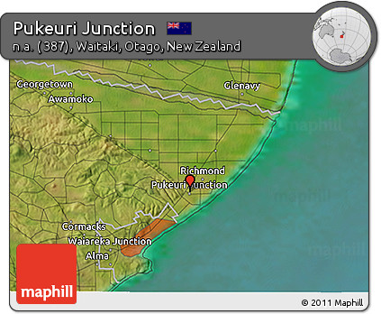 Satellite 3D Map of Pukeuri Junction