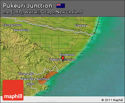 Satellite 3D Map of Pukeuri Junction