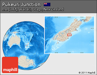 Shaded Relief Location Map of Pukeuri Junction