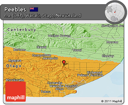 Political Panoramic Map of Peebles