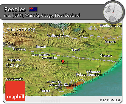 Satellite Panoramic Map of Peebles