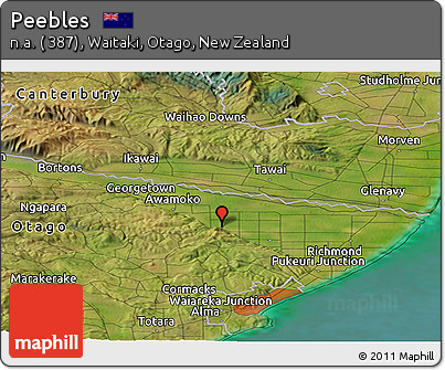 Satellite Panoramic Map of Peebles