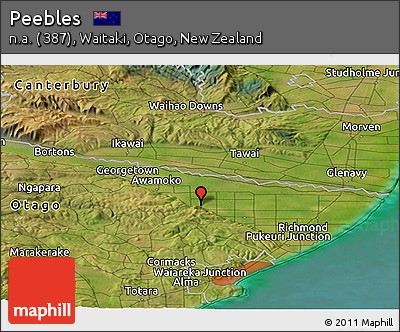 Satellite Panoramic Map of Peebles