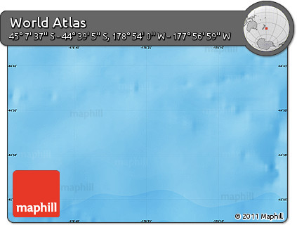 Political Map of the Area around 44° 53' 21" S, 178° 25' 30" W
