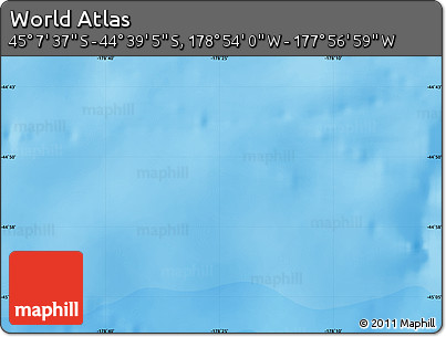 Political Map of the Area around 44° 53' 21" S, 178° 25' 30" W