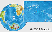 Physical Location Map of the area around 44° 53' 21" S, 1° 46' 29" E