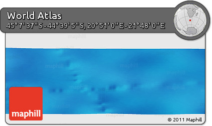 Physical Panoramic Map of the Area around 44° 53' 21" S, 21° 19' 30" E