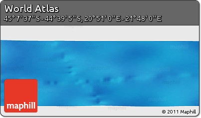 Physical Panoramic Map of the Area around 44° 53' 21" S, 21° 19' 30" E