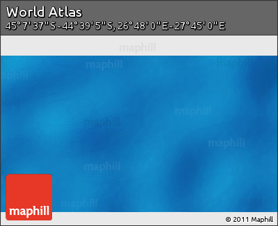 Physical 3D Map of the Area around 44° 53' 21" S, 27° 16' 29" E