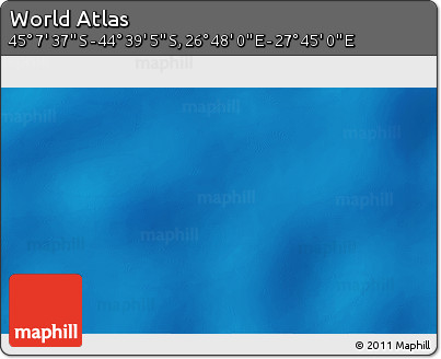 Physical 3D Map of the Area around 44° 53' 21" S, 27° 16' 29" E