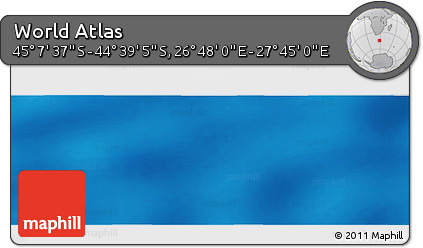 Physical Panoramic Map of the Area around 44° 53' 21" S, 27° 16' 29" E