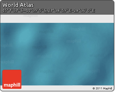 Satellite 3D Map of the Area around 44° 53' 21" S, 28° 7' 30" E