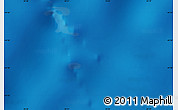 Shaded Relief Map of the area around 44° 53' 21" S, 28° 58' 30" E