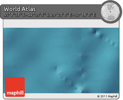 Satellite 3D Map of the Area around 44° 53' 21" S, 29° 49' 30" E