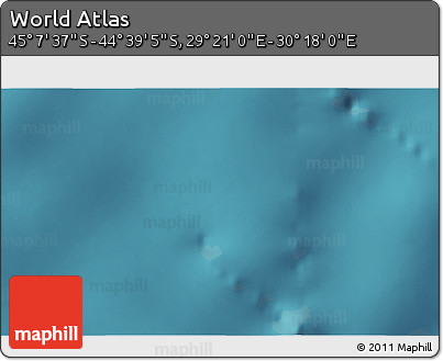 Satellite 3D Map of the Area around 44° 53' 21" S, 29° 49' 30" E