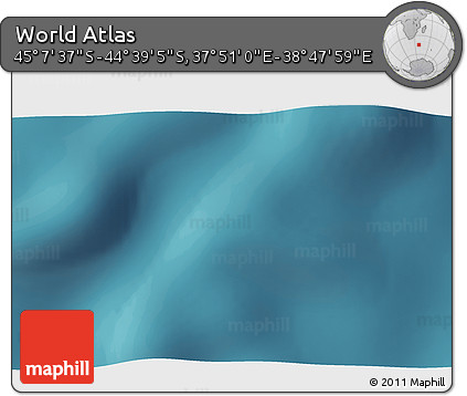 Satellite 3D Map of the Area around 44° 53' 21" S, 38° 19' 30" E
