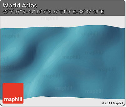 Satellite 3D Map of the Area around 44° 53' 21" S, 38° 19' 30" E
