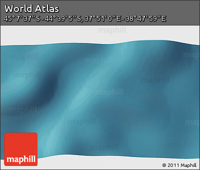 Satellite 3D Map of the Area around 44° 53' 21" S, 38° 19' 30" E