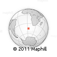 Outline Map of the Area around 44° 53' 21" S, 3° 28' 30" E, rectangular outline