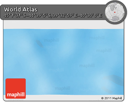 Physical 3D Map of the Area around 44° 53' 21" S, 40° 1' 29" E