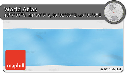 Physical Panoramic Map of the Area around 44° 53' 21" S, 40° 1' 29" E
