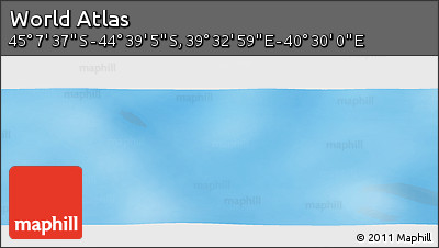 Physical Panoramic Map of the Area around 44° 53' 21" S, 40° 1' 29" E