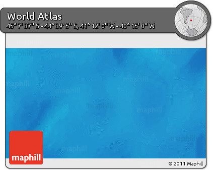 Shaded Relief 3D Map of the Area around 44° 53' 21" S, 40° 43' 30" W
