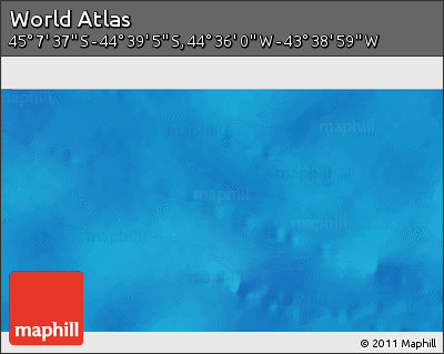 Physical 3D Map of the Area around 44° 53' 21" S, 44° 7' 30" W