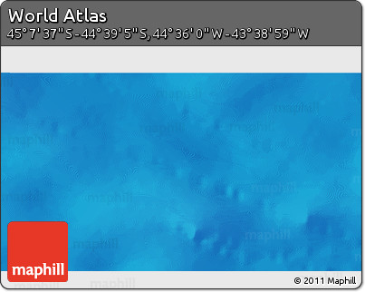 Physical 3D Map of the Area around 44° 53' 21" S, 44° 7' 30" W