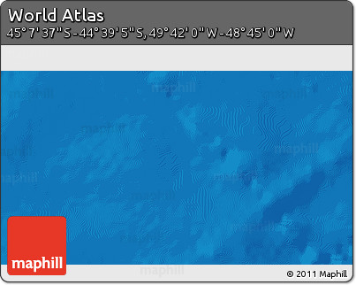 Political 3D Map of the Area around 44° 53' 21" S, 49° 13' 30" W