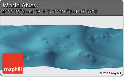 Satellite Panoramic Map of the Area around 44° 53' 21" S, 4° 19' 30" E