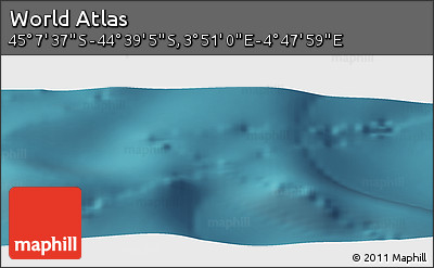 Satellite Panoramic Map of the Area around 44° 53' 21" S, 4° 19' 30" E