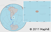 Gray Location Map of the area around 44° 53' 21" S, 56° 1' 29" W
