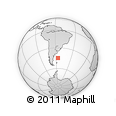 Outline Map of the Area around 44° 53' 21" S, 56° 1' 29" W, rectangular outline