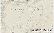 Shaded Relief Map of the area around 44° 53' 21" S, 67° 55' 30" W