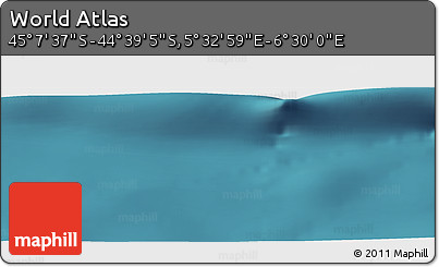 Satellite Panoramic Map of the Area around 44° 53' 21" S, 6° 1' 30" E