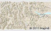 Shaded Relief 3D Map of the area around 44° 53' 21" S, 72° 10' 30" W