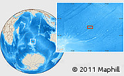 Shaded Relief Location Map of the area around 44° 53' 21" S, 75° 43' 29" E