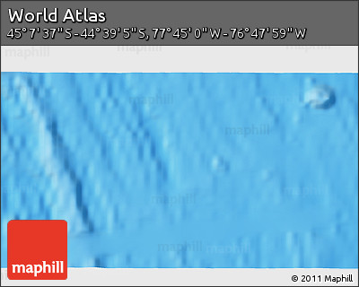 Physical 3D Map of the Area around 44° 53' 21" S, 77° 16' 30" W